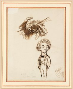 Caricature of Algernon Charles Swinburne