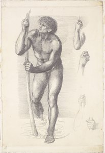 Male Nude - Study for St Christopher