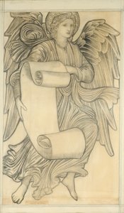 Angel with Scroll - Figure Number Seven by Edward Burne Jones
