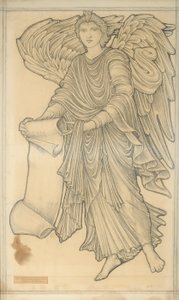 Angel with Scroll - Figure Number Ten by Edward Burne Jones