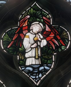 St Martin In The Bull Ring, Angel with Shawm, 1876