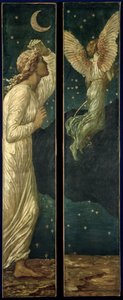 Cupid and Psyche - Palace Green Murals - Cupid Flying Away from Psyche by Edward Burne Jones