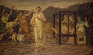 Cupid and Psyche - Palace Green Murals - Psyche Set by Venus the Task by Edward Burne Jones