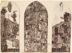 The Tree of Jesse, design for stained glass at Waltham Abbey, produced by Powell & Co. by Edward Burne Jones