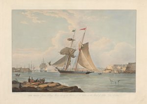The Mary, Joshua Collings, Master, Entering the Harbour of La Valletta, in the Island of Malta, Dec. 5, 1835 by Edward Duncan