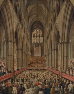 Interior View of Westminster Abbey on the Commemoration of Handel, Taken from the Manager