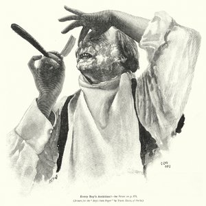 Man shaving by Edward Ertz