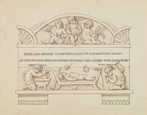 Design for Monument to Dyde and Scribe by Edward Francis Burney
