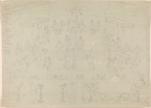Design for Roman Government Chamber by Edward Francis Burney