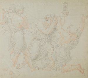 Study for the Figures of Demitrius and Two Workmen by Edward Francis Burney