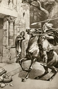 High Priest Coifi Riding Up Goodmanham Lane to Smash the Idols, Illustration from 
