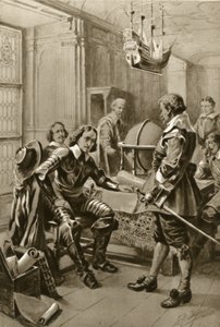 Robert Blake Calls on Oliver Cromwell in the Council Room in Whitehall by Edward Frederick Skinner