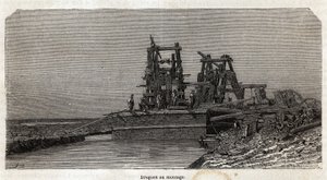 Dredges on the Suez Canal by Edward Grenet