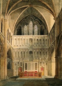 Interior of St. Saviour, Southwark, looking towards the altar