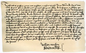 Letter from Edward IV to Francis II, Duke of Brittany, 9th January 1471