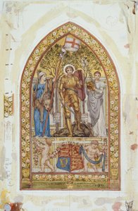 Design for the St George Mosaic with Marginal studies, 1869 by Edward John Poynter
