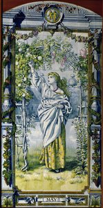 May, from a Series of Tile Panels for the Dutch Kitchen by Edward John Poynter