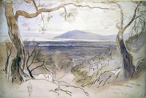 A View on Levkas, Ionian Islands by Edward Lear