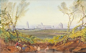 A Rest on the Way to Pisa by Edward Lear