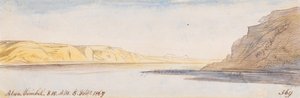 Abou Simbel; 8:10 A.M., 8 Feb. 1867 (369) by Edward Lear