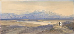 Mount Olympus from Larissa, Thessaly, Greece by Edward Lear