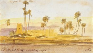 Near Wady Halfeh, 5:30pm, 6 February 1867 by Edward Lear
