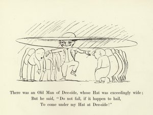 There was an Old Man of Dee-side, whose Hat was exceedingly wide by Edward Lear