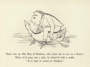 There was an Old Man of Dunluce, who went out to sea on a Goose by Edward Lear