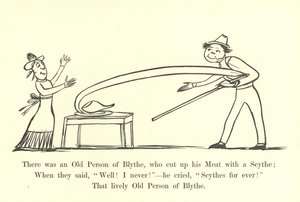 There was an Old Person of Blythe, who cut up his Meat with a Scythe by Edward Lear