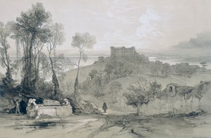 Views in Rome and Its Environs: Castle and Town of Bracciano on the Lake of the Same Name