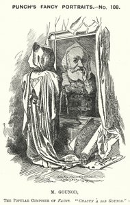 Punch Cartoon: Charles Gounod, French Composer by Edward Linley (after) Sambourne