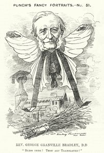 Punch cartoon: George Granville Bradley, English divine, scholar and Dean of Westminster by Edward Linley (after) Sambourne