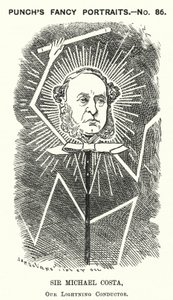 Sir Michael Costa, Italian-born English conductor by Edward Linley (after) Sambourne