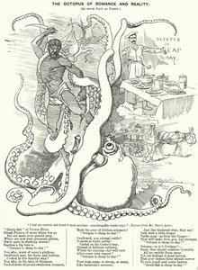Punch cartoon: The Octopus of Romance and Reality by Edward Linley (after) Sambourne