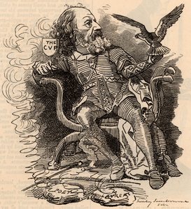 Cartoon of Alfred Tennyson, English Poet