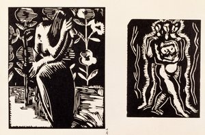 Study, illustration from a volume containing woodcuts by seven artists, published by the Omega Workshops Ltd, London