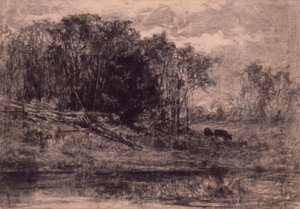 Cows in the Forest by Edward Mitchell Bannister