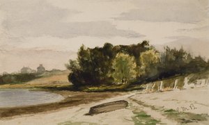 Landscape with Log on the Beach (#40), c. 1880