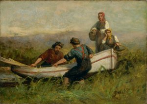 People Near Boat by Edward Mitchell Bannister