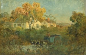 The Drinking Pool by Edward Mitchell Bannister