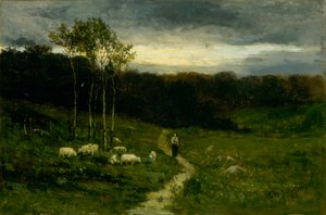 Woman Walking Down Path by Edward Mitchell Bannister
