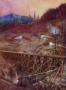Filling in a trestle on a railway by hydraulic sluicing by Edward Parick Kinsella