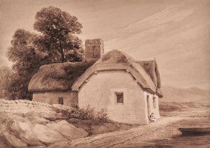 Landscape with Cottage by Edward Pretty