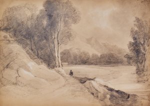Landscape with Figures by Edward Pretty