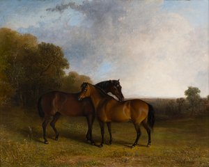 Two Hunters in a Landscape by Edward Robert Smythe