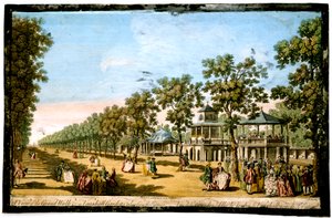 View of the Grand Walk etc in Vauxhall Gardens Taken from the Entrance, London