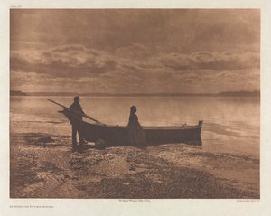 Portfolio IX, Plate 312: Evening on Puget Sound by Edward S. Curtis