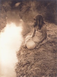 Maricopa Woman at the Stream by Edward Sheriff Curtis