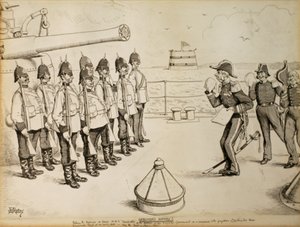 Unrecorded History! Telling to the Marines on board HMS Taradiddle the determination of Her Majesty