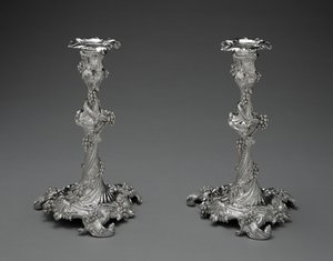 Pair of candlesticks, c.1755-56 by Edward Wakelin